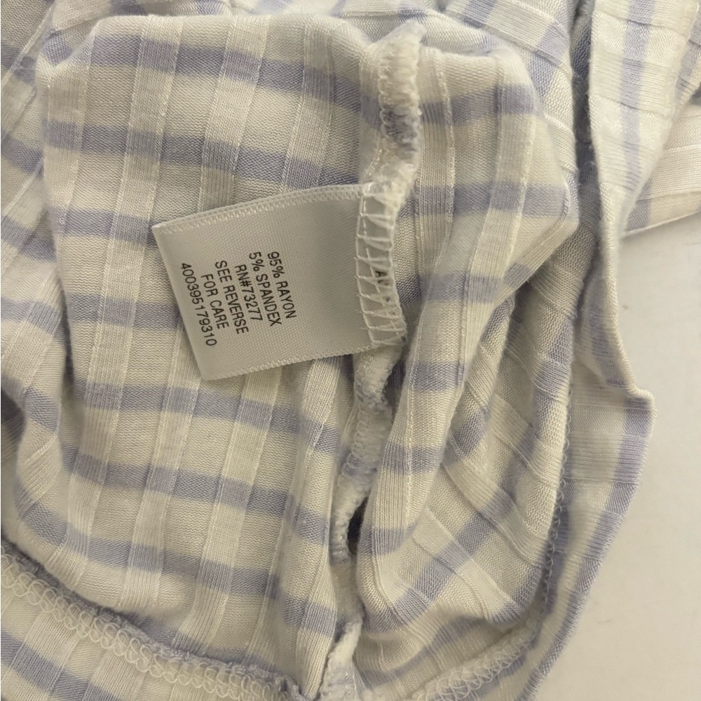 Candies Short Sleeve T Shirt Womens S Purple White Striped Pullover Top - Picture 5 of 5